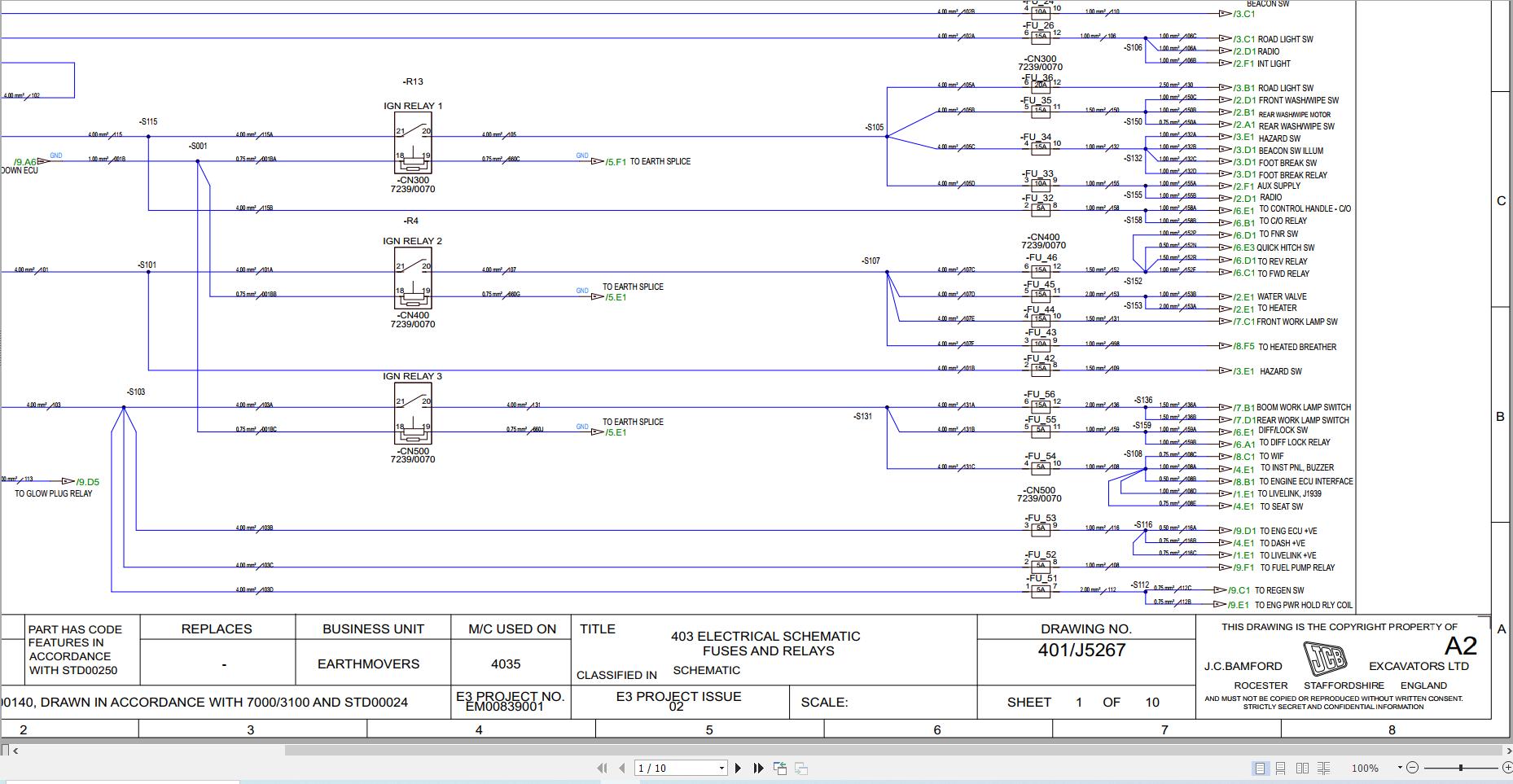 JCB Wheel Loader 403 Plus STV 2021 2025 Electrical and Hydraulic Diagram (1)