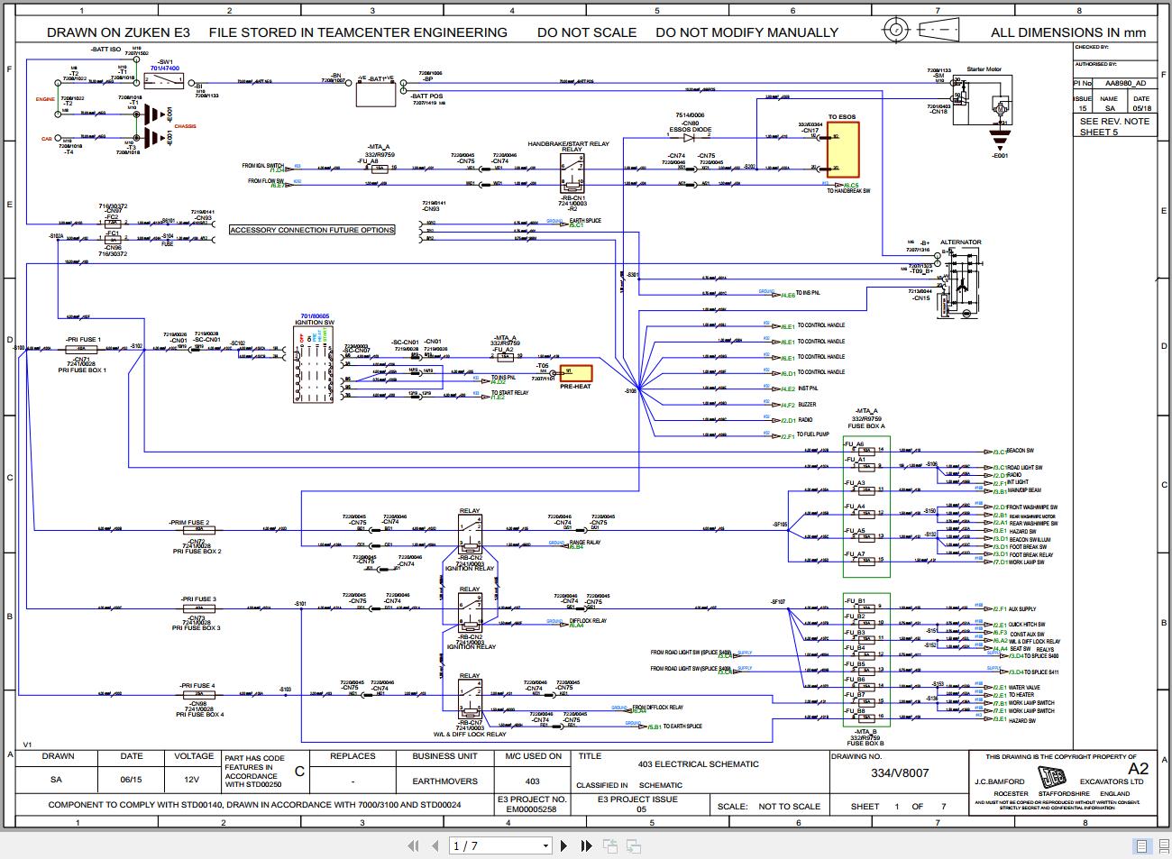 JCB Wheel Loader 403 STV JCB 2018 2020 Electrical and Hydraulic Diagram (1)