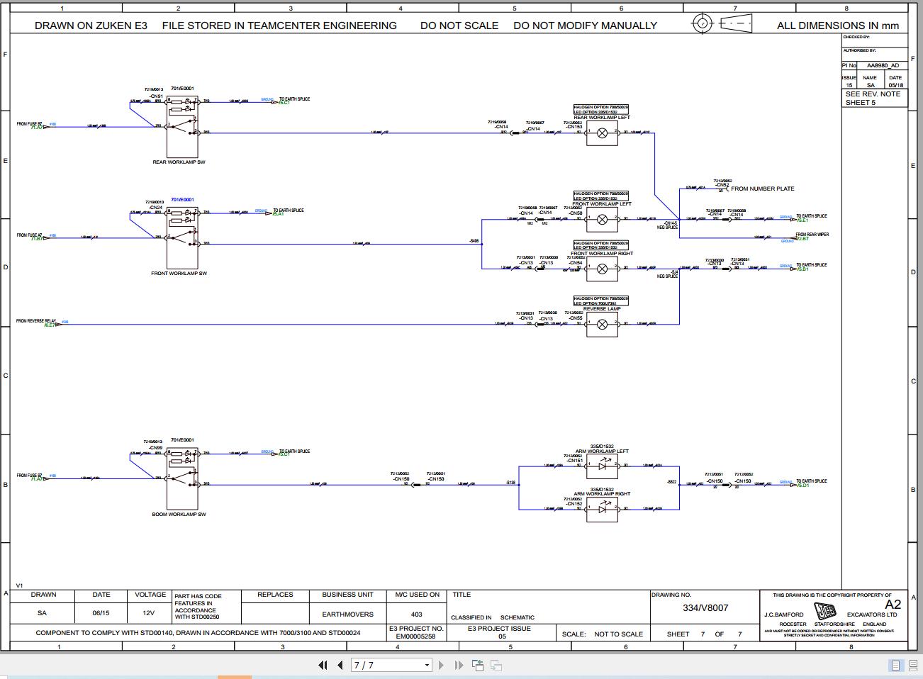 JCB Wheel Loader 403 STV SHA 2019 2025 Electrical and Hydraulic Diagram (1)