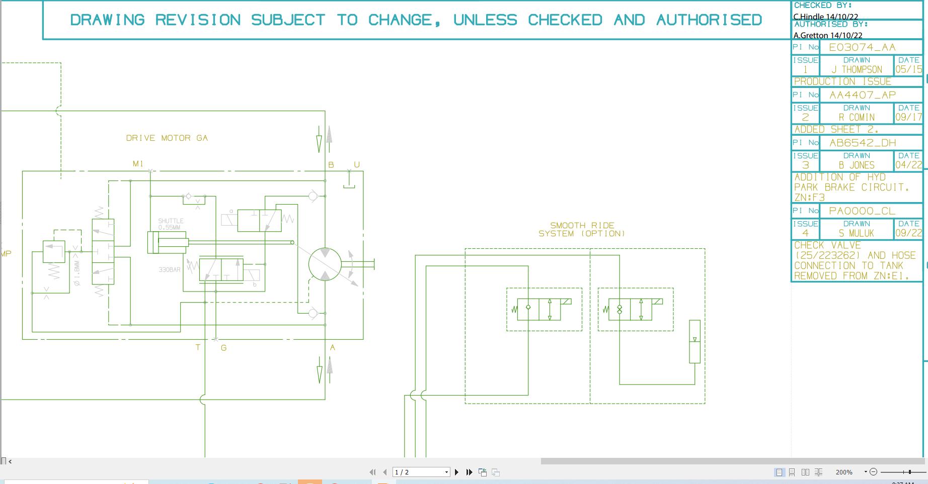 JCB Wheel Loader 407 T4F 2014 2025 Electrical and Hydraulic Diagram (2)
