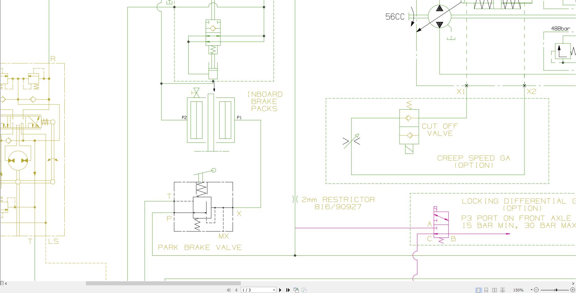 JCB Wheel Loader 409 T4F 2014 2025 Electrical and Hydraulic Diagram (2)