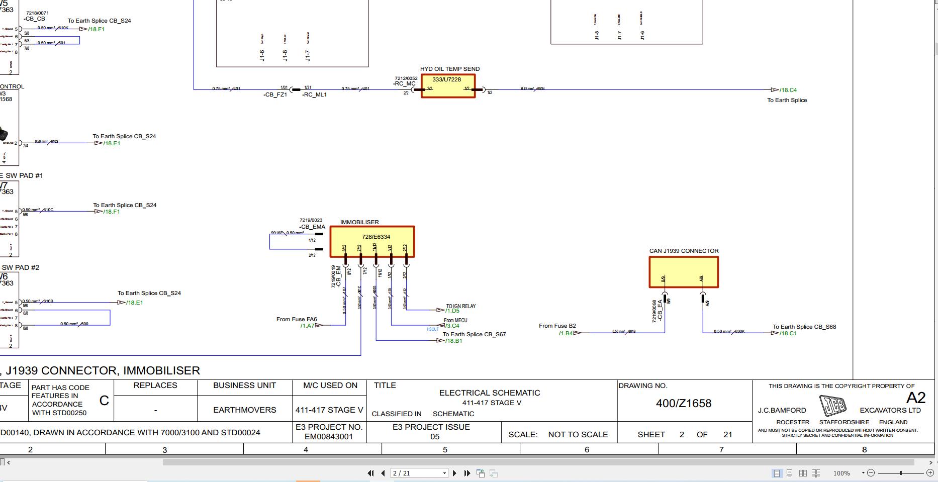 JCB Wheel Loader 411HT STV 2021 2025 Electrical and Hydraulic Diagram (1)