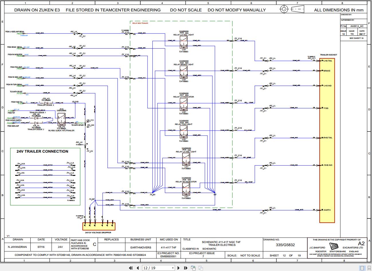 JCB Wheel Loader 411HT T4F 2016 2025 Electrical and Hydraulic Diagram (1)