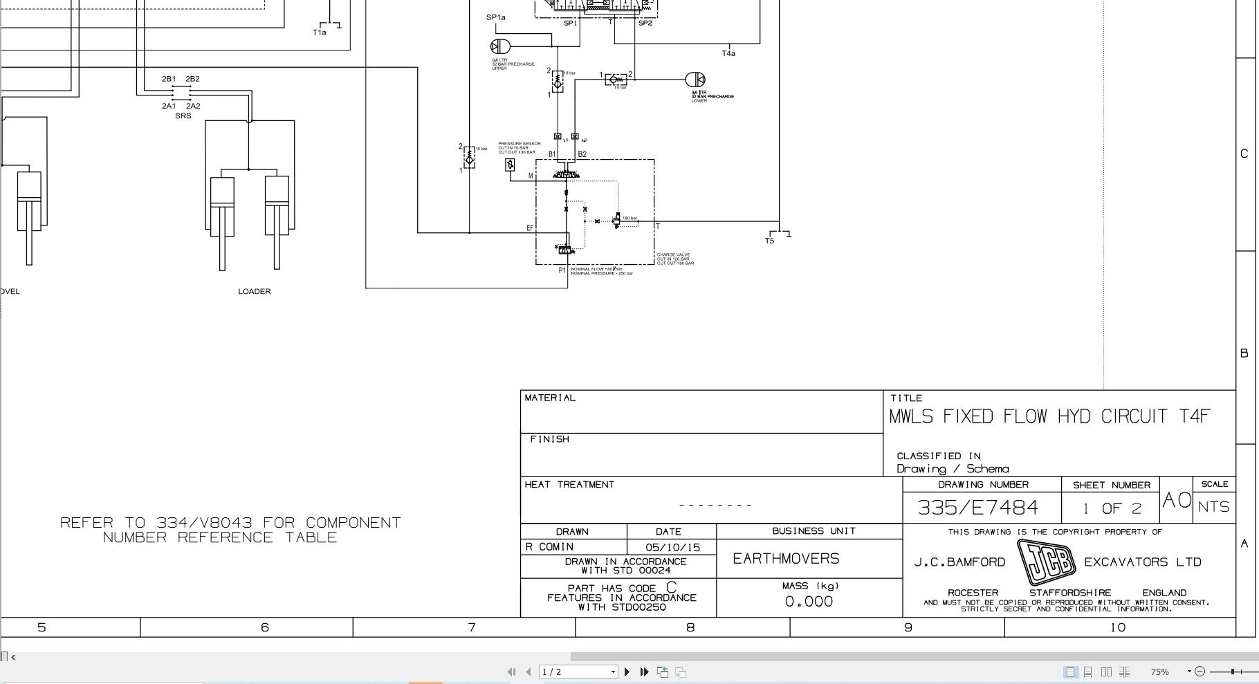 JCB Wheel Loader 411HT T4F 2016 2025 Electrical and Hydraulic Diagram (2)
