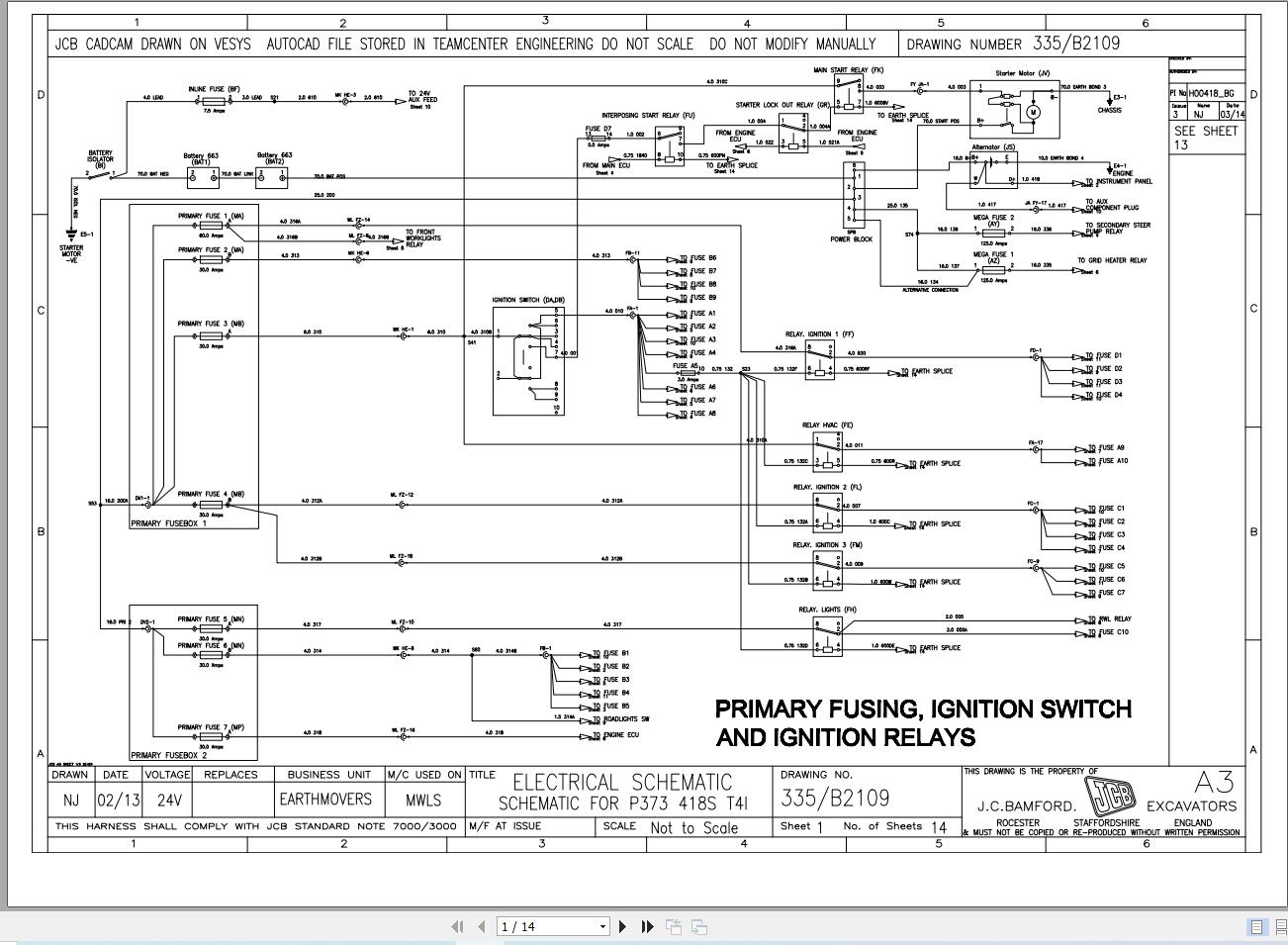 JCB Wheel Loader 418S T4i 2014 2017 Electrical and Hydraulic Diagram (1)