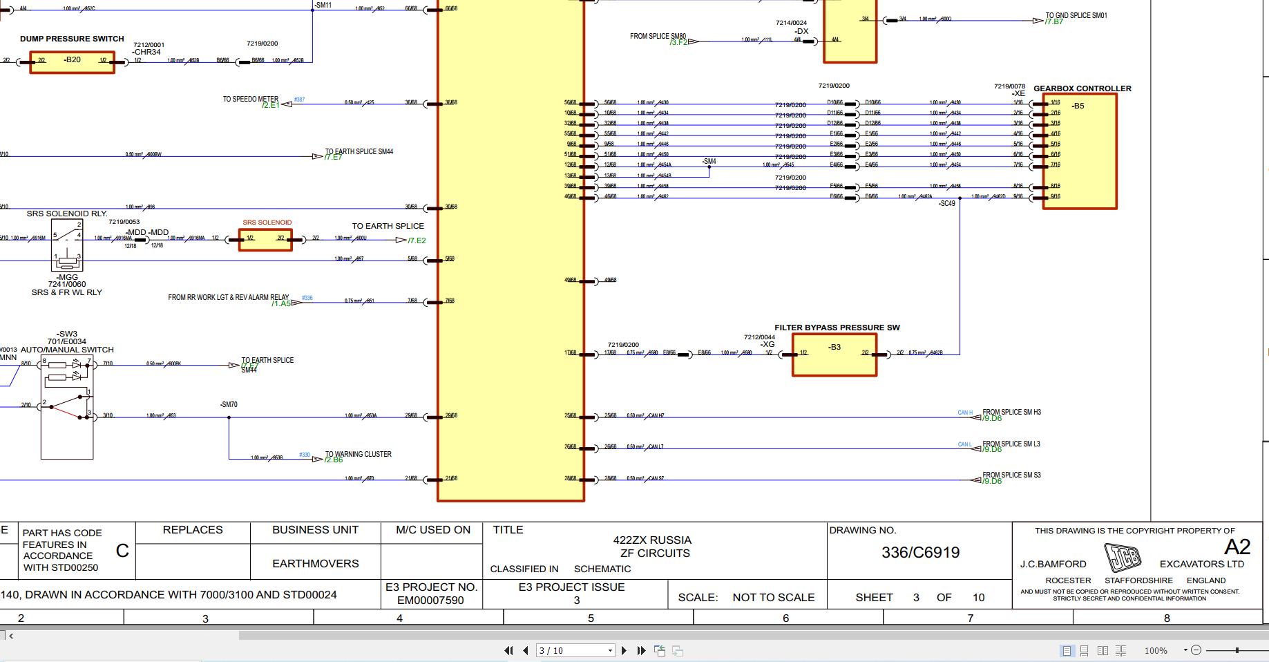 JCB Wheel Loader 422ZX T2 PUN 2012 2025 Electrical Diagram (1)