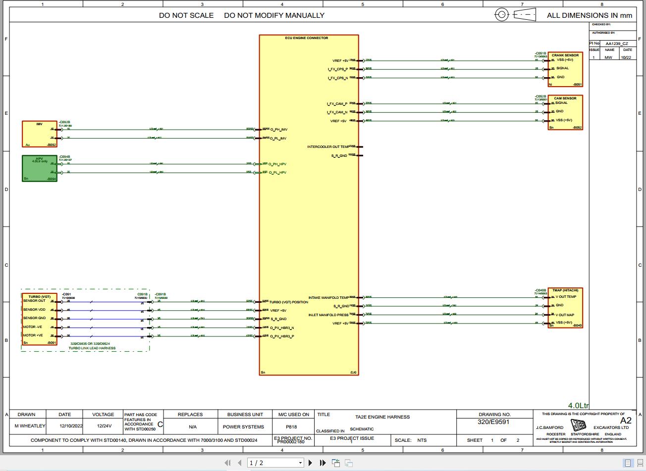JCB Wheel Loader 422ZX T2 PUN 2012 2025 Electrical Diagram (2)