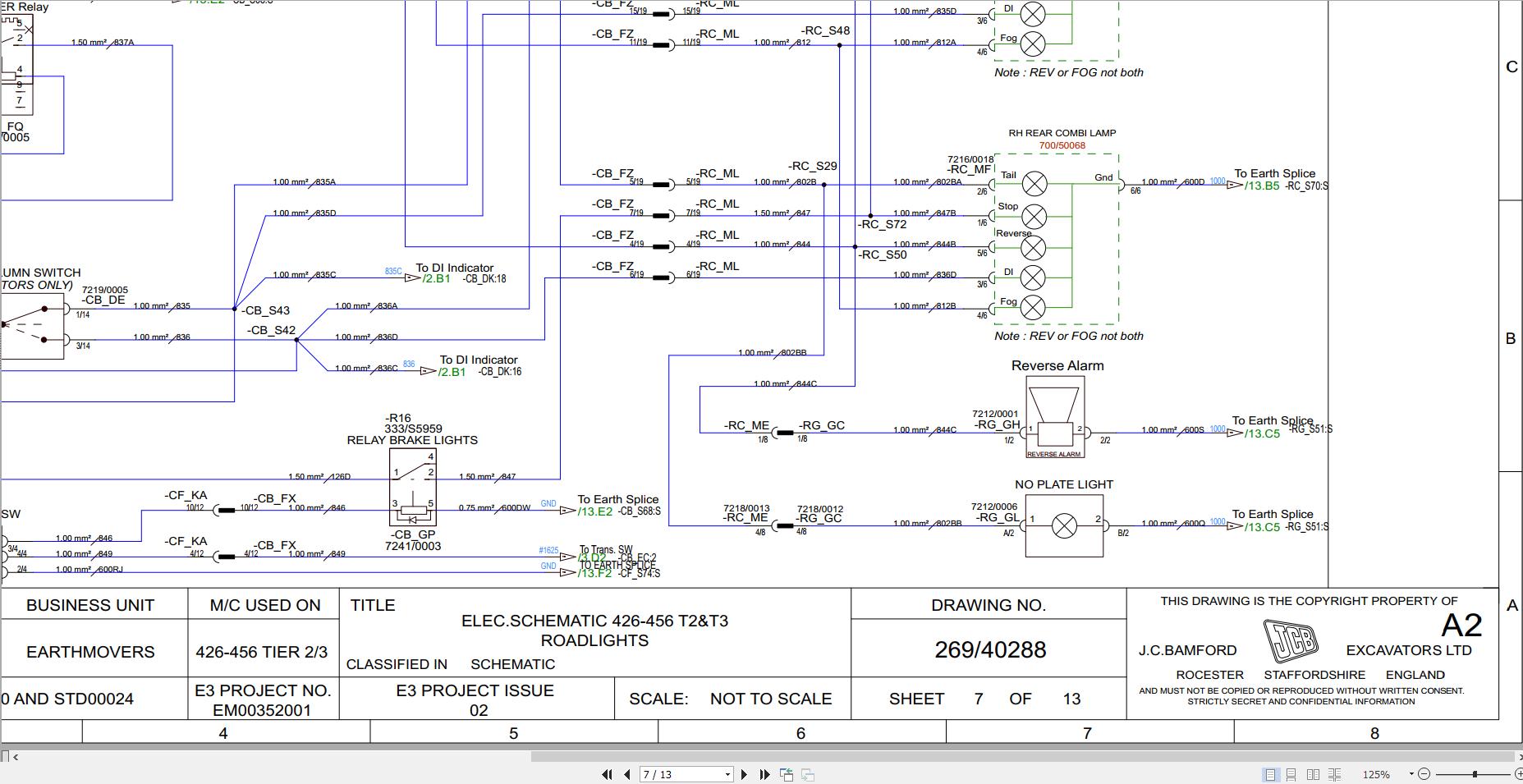 JCB Wheel Loader 426ZX T2 S0R 2013 2017 Electrical and Hydraulic Diagram (1)