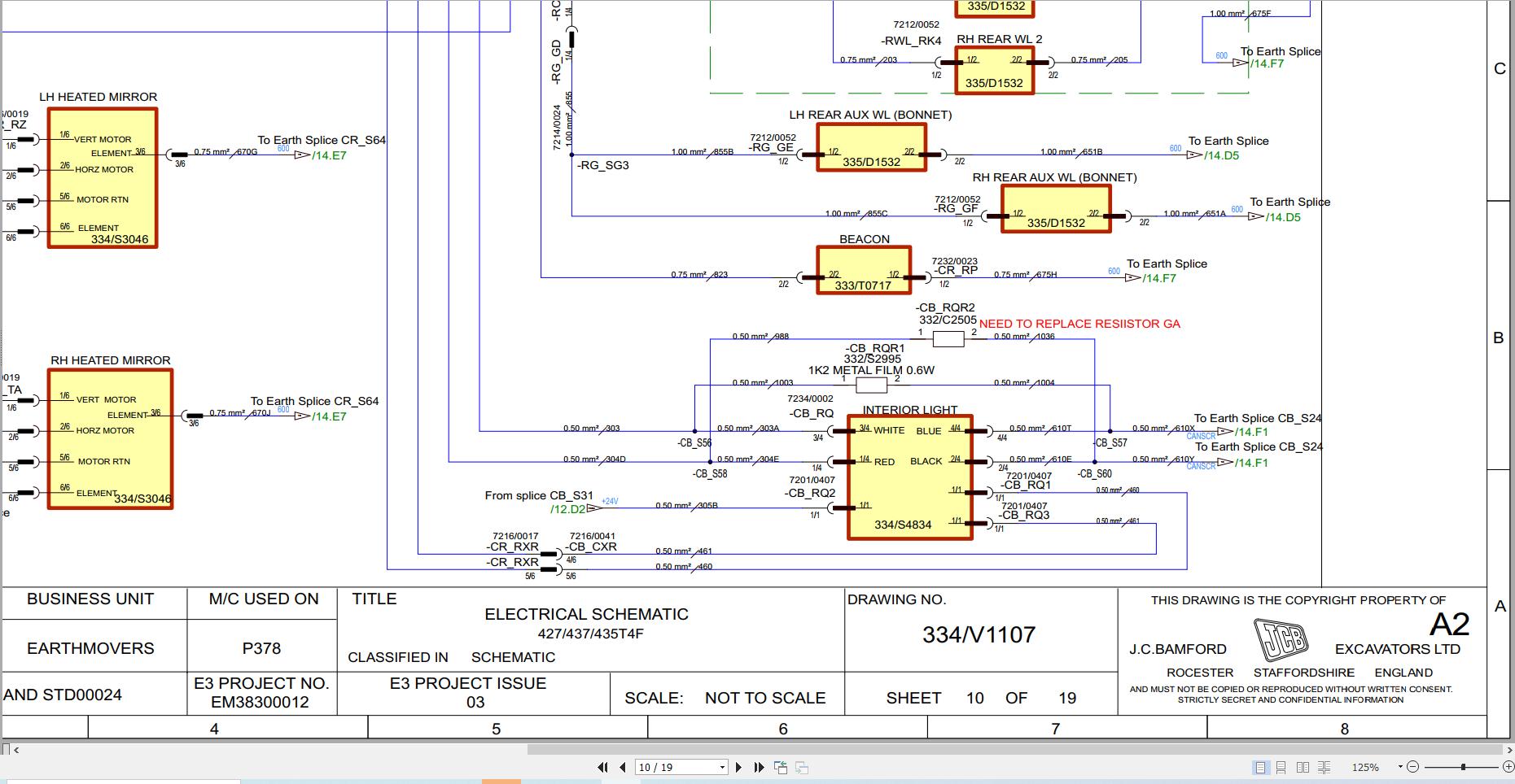 JCB Wheel Loader 427 T4F 2015 2025 Electrical and Hydraulic Diagram (1)