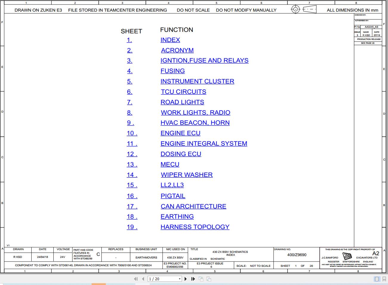 JCB Wheel Loader 433 4 CEV Stage IV 2020 Electrical and Hydraulic Diagram (1)