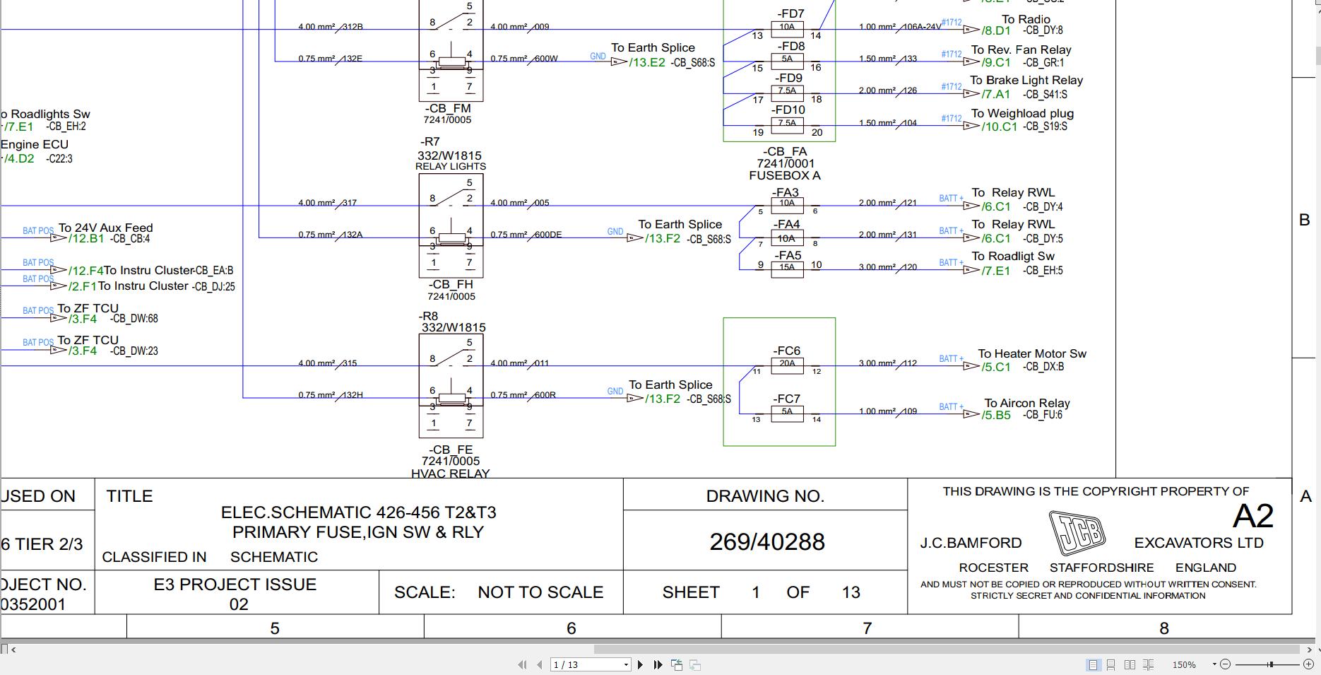 JCB Wheel Loader 434 T3 2006 2025 Electrical and Hydraulic Diagram (1)