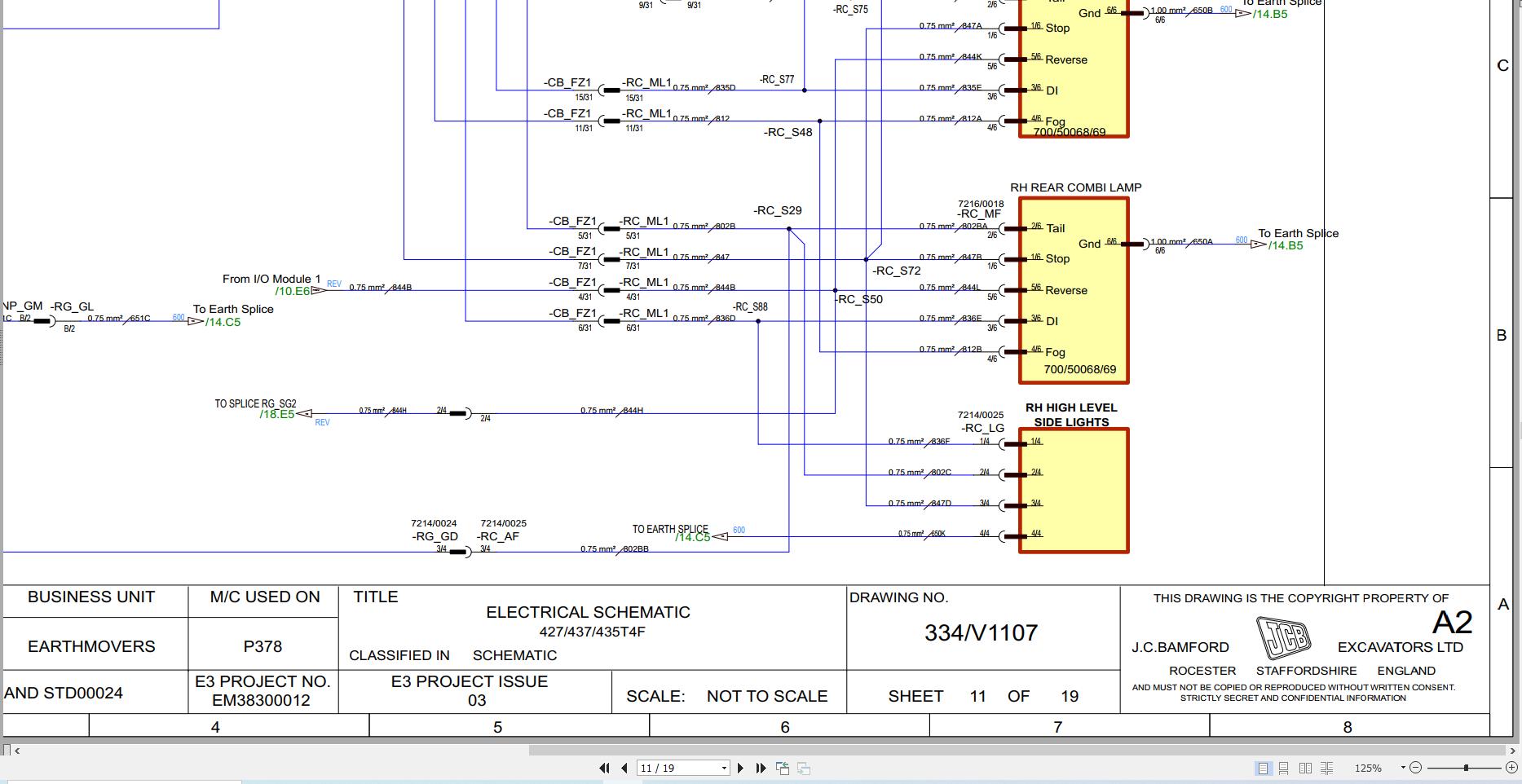 JCB Wheel Loader 435S T4F 2015 2020 Electrical and Hydraulic Diagram (1)