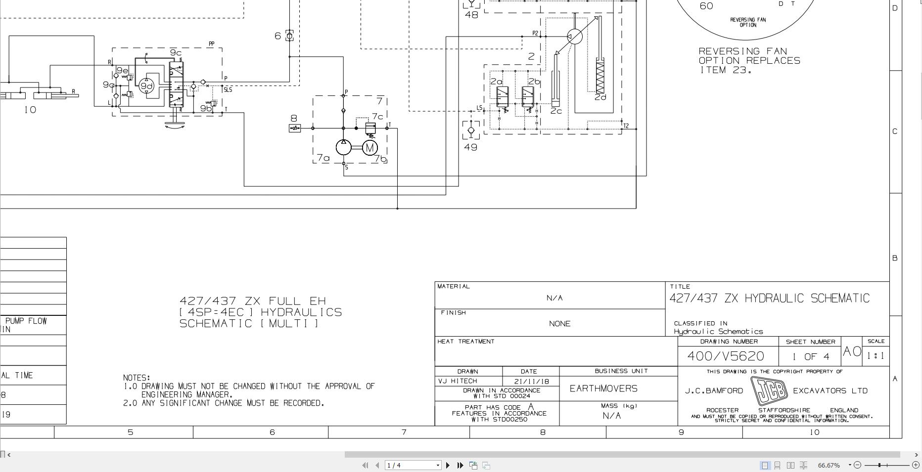 JCB Wheel Loader 437ZX STV 2019 2025 Electrical and Hydraulic Diagram (2)
