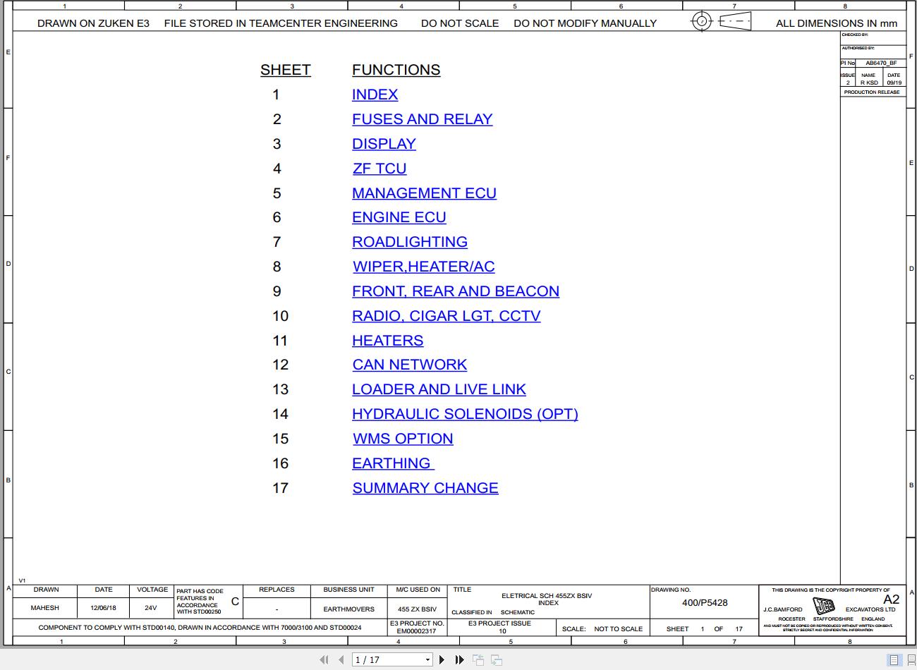 JCB Wheel Loader 455 4 CEV Stage IV 2020 2024 Electrical and Hydraulic Diagram (1)