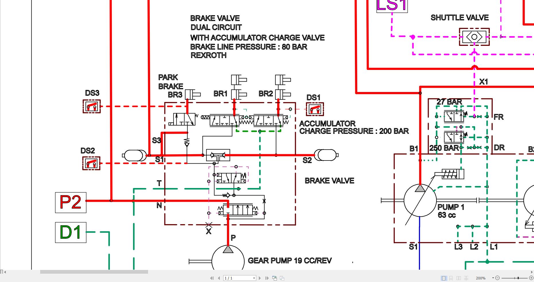 JCB Wheel Loader 455 5N CEV Stage 5 2024 Hydraulic Diagram (2)