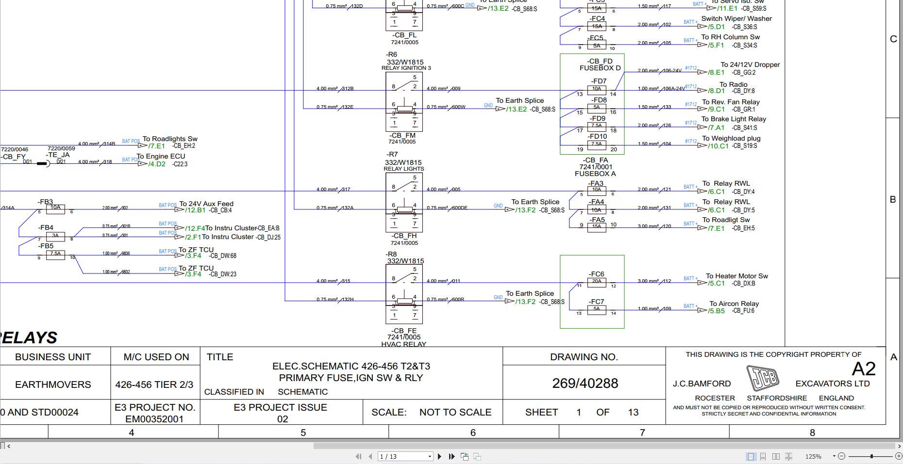 JCB Wheel Loader 456 T2 2005 2022 Electrical and Hydraulic Diagram (1)