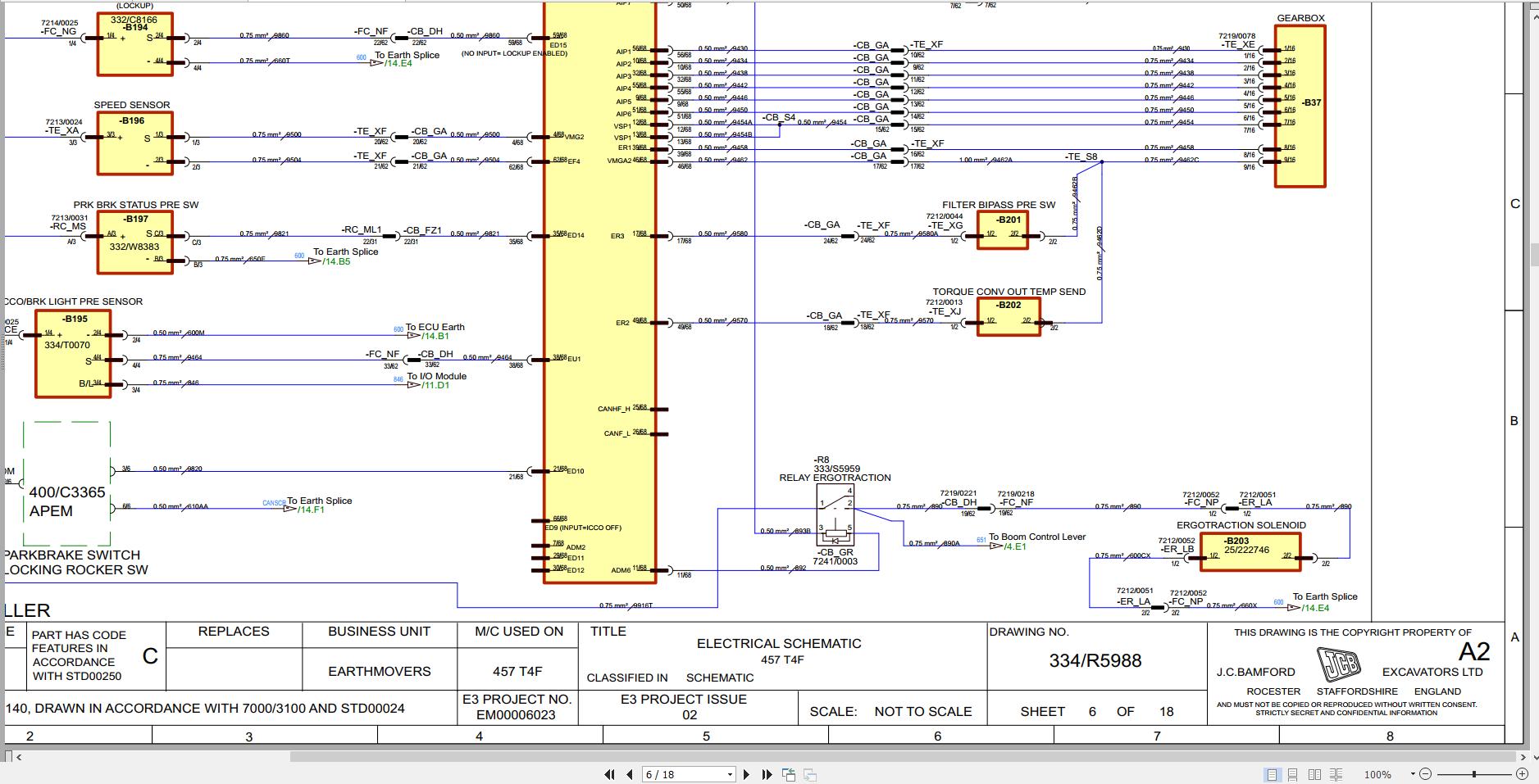 JCB Wheel Loader 457 T4F 2014 2021 Electrical and Hydraulic Diagram (1)