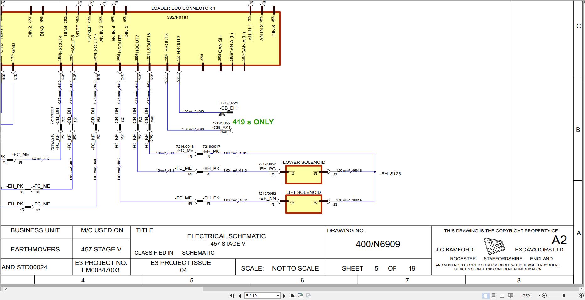 JCB Wheel Loader 457HT T4F STV 2019 2025 Electrical and Hydraulic Diagram (1)