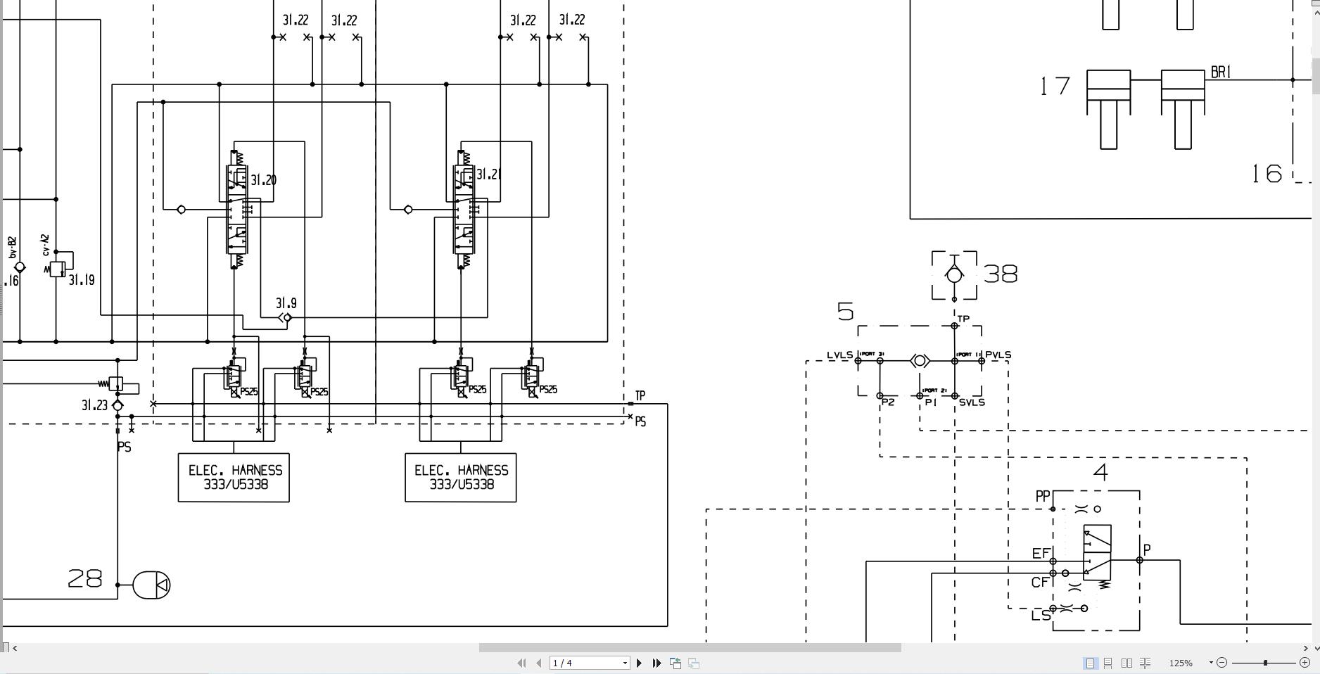 JCB Wheel Loader 457HT T4F STV 2019 2025 Electrical and Hydraulic Diagram (2)