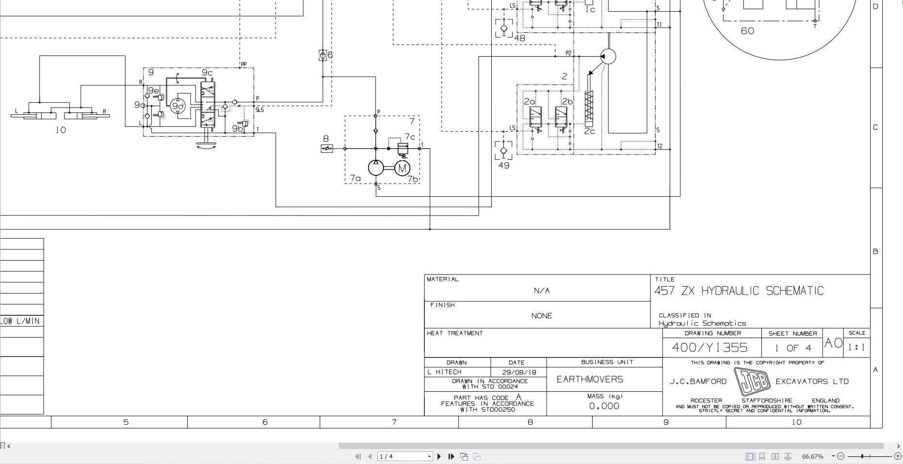 JCB Wheel Loader 457ZX T4F STV 2019 2025 Electrical and Hydraulic Diagram (1)