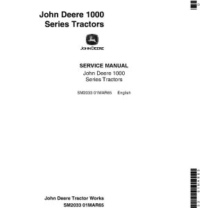 John Deere 1000 Series Tractors Service Manual SM2033 (1)