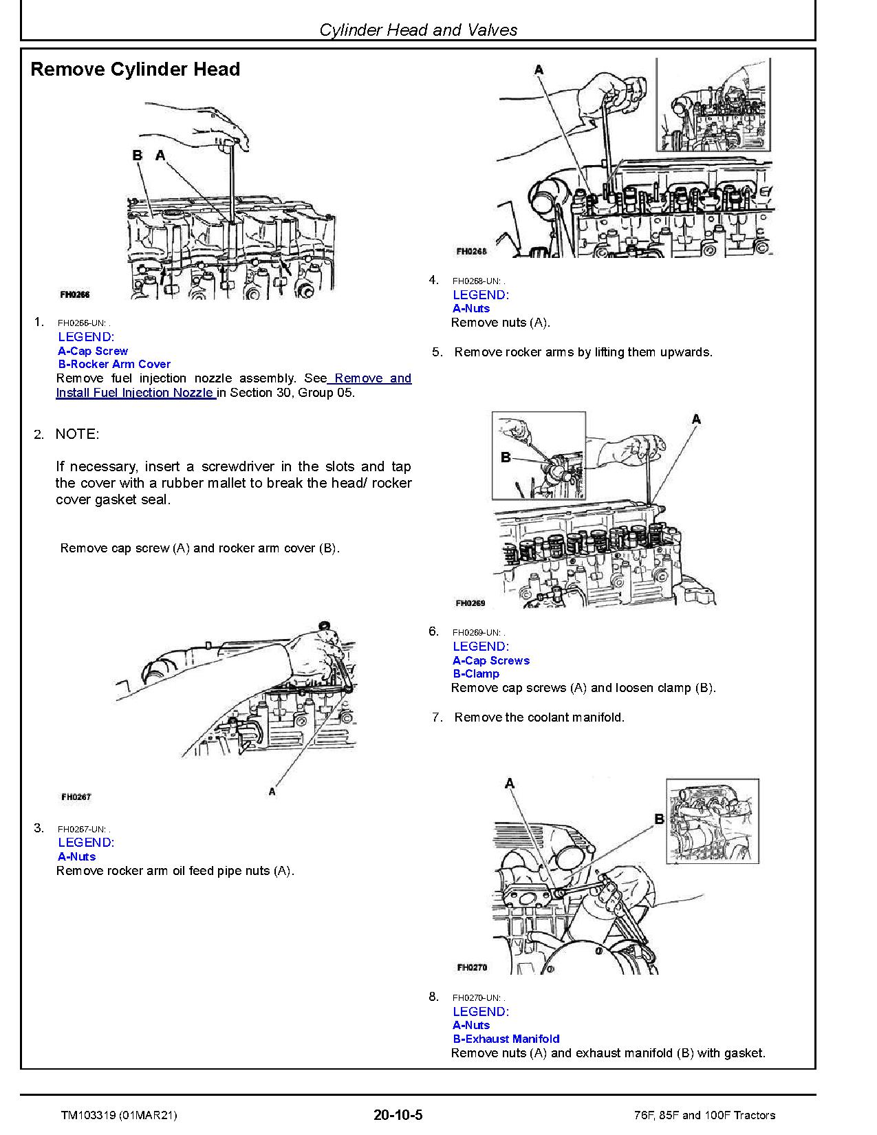 John Deere 100F 76F 85F Orchard Vineyard Tractors Technical Manual TM103319 (2)