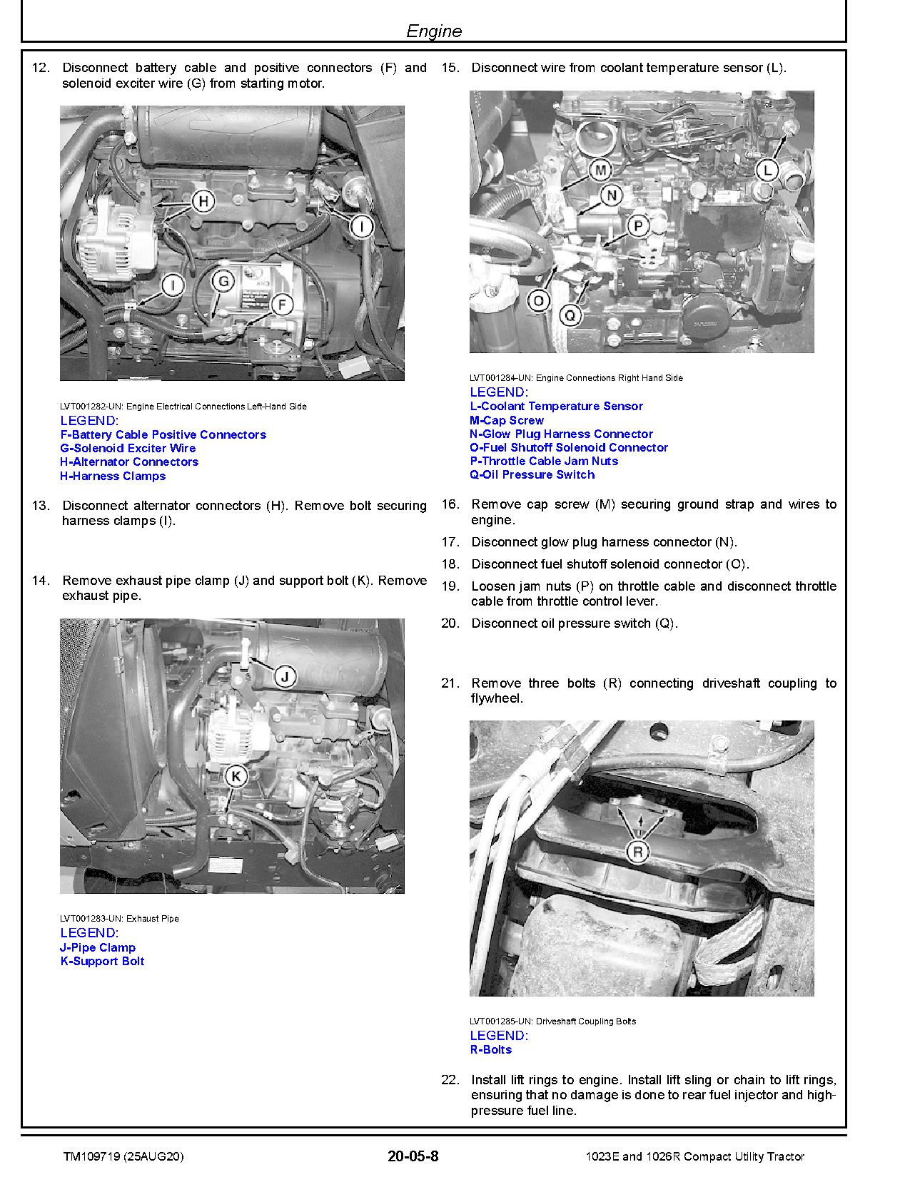 John Deere 1023E 1026R Compact Utility Tractors echnical Manual TM109719 (2)