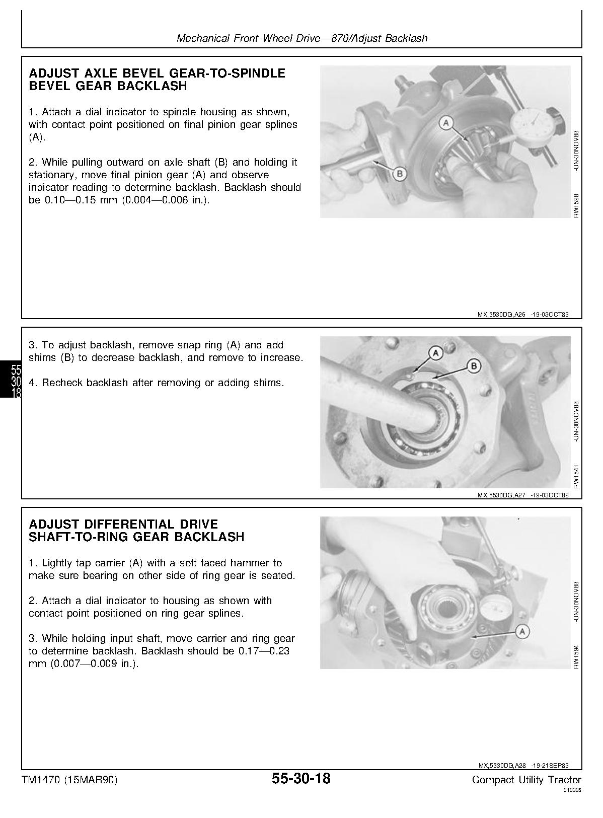 John Deere 1070 670 770 790 870 970 Compact Utility Tractors Technical Manual TM1470 (3)