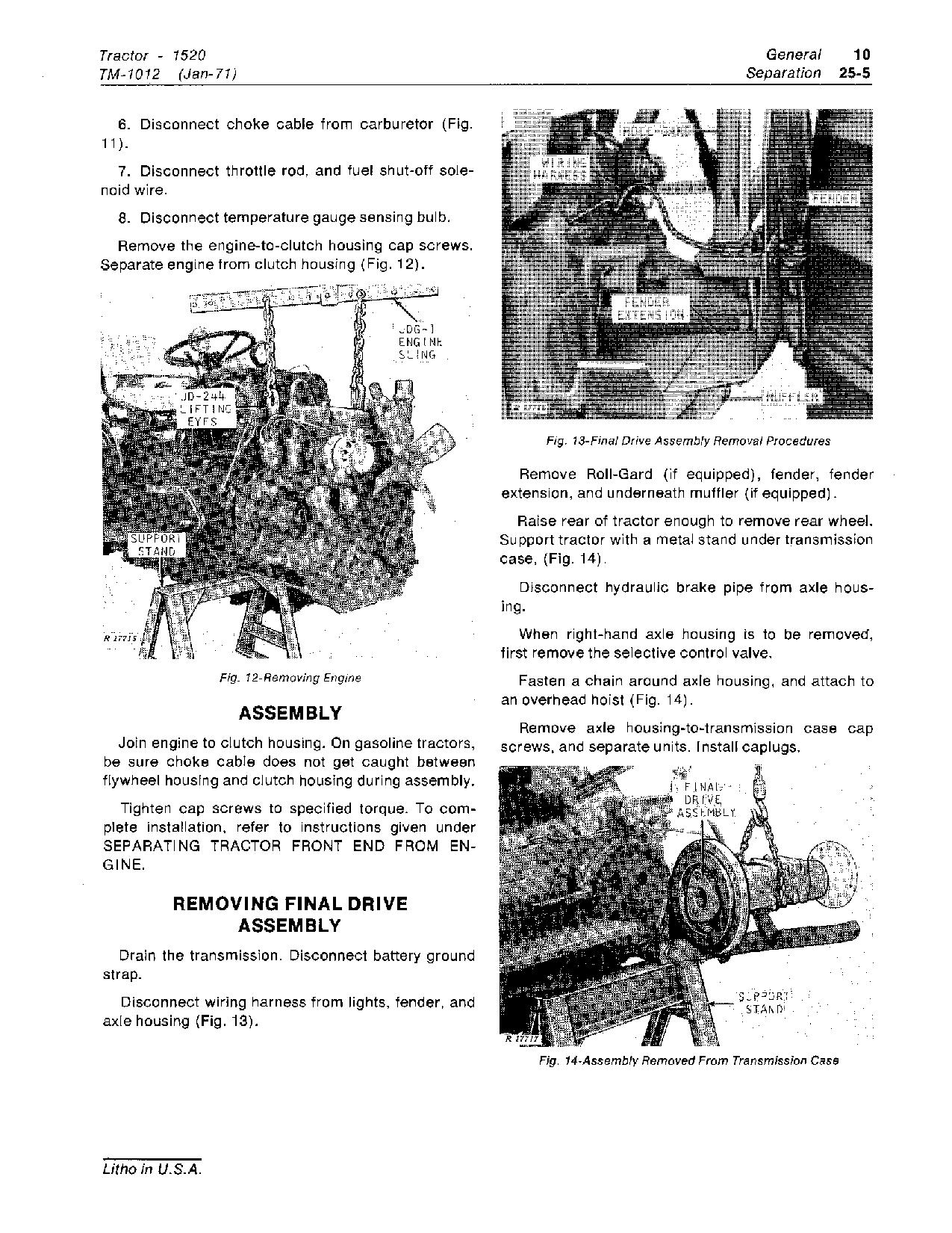 John Deere 1520 Tractors Technical Manual TM1012 (2)