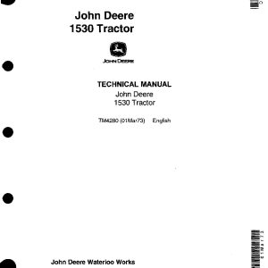 John Deere 1530 Tractors Technical Service Manual TM4280 (1)