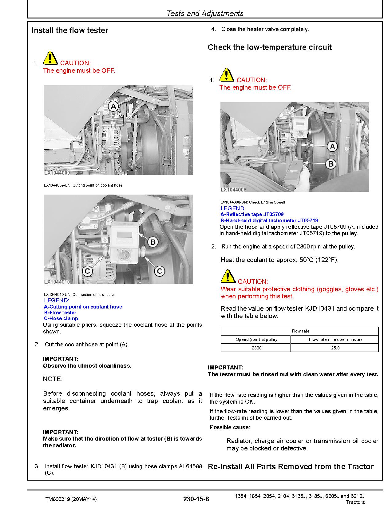 John Deere 1654 1854 2054 2104 China 6165J 6185J 6205J 6210J Asia Tractors Diagnostic Manual TM802219 (2)