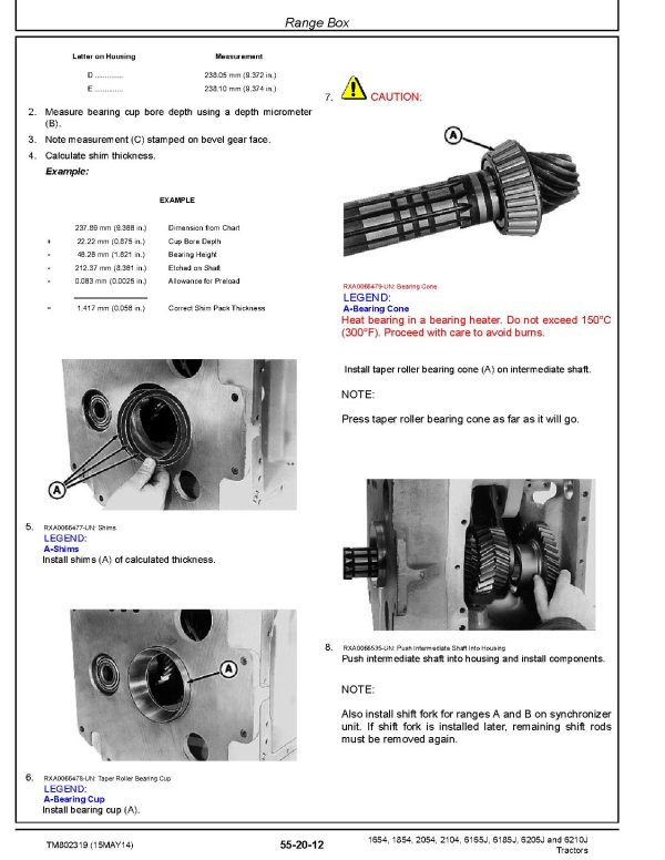 John Deere 1654 1854 2054 2104 China 6165J 6185J 6205J 6210J Asia Tractors Repair Manual TM802319 (3)