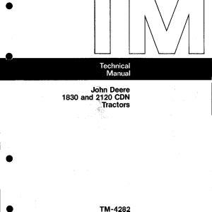 John Deere 1830 2120 Tractors Technical Manual TM4282 (1)