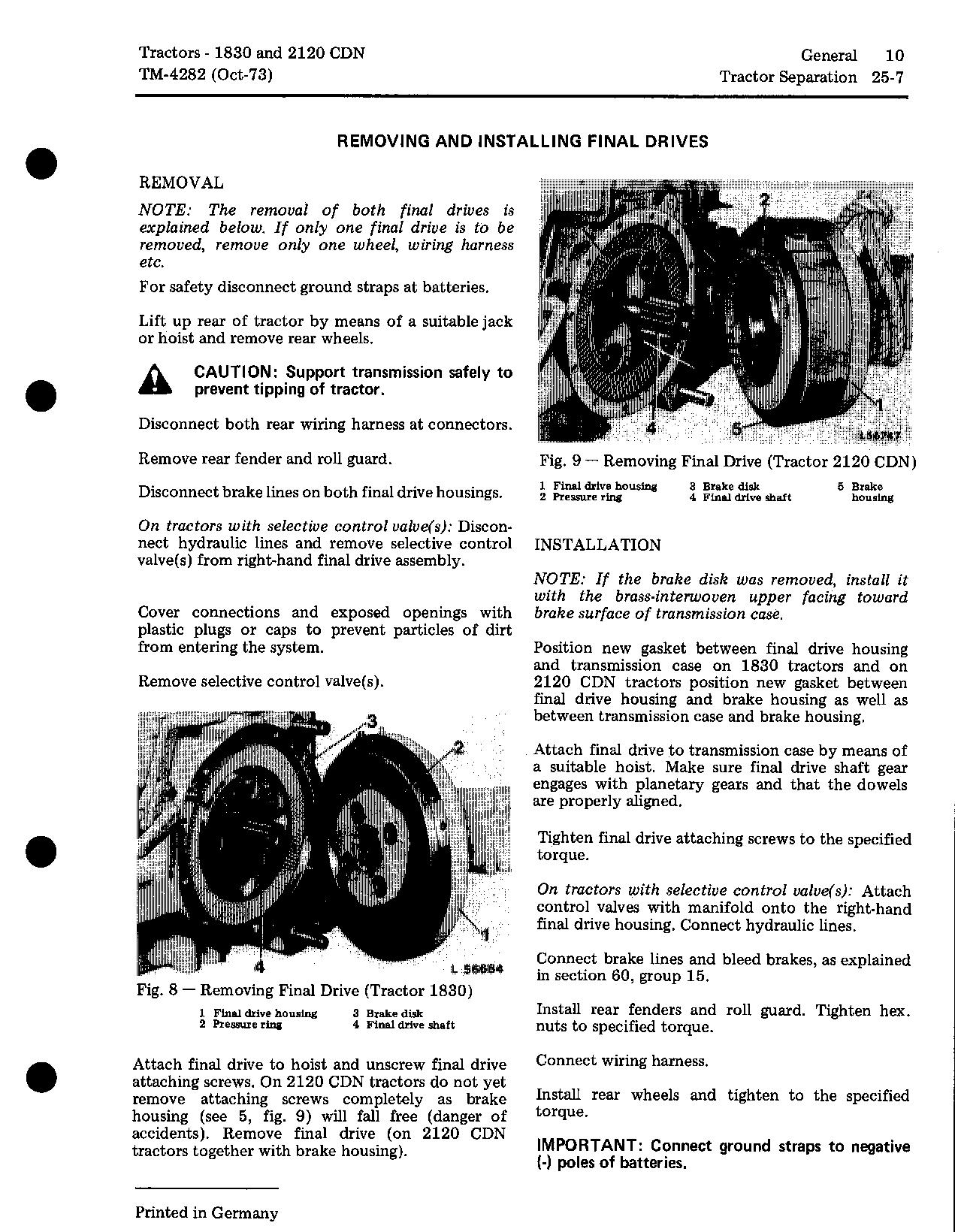 John Deere 1830 2120 Tractors Technical Manual TM4282 (2)