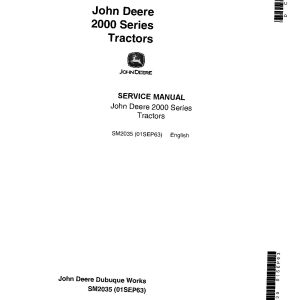 John Deere 2010 Tractors Service Manual SM2035 (1)