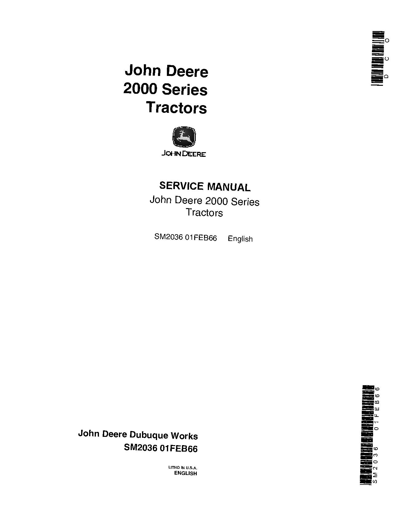 John Deere 2010 Tractors Service Manual SM2036 (1)