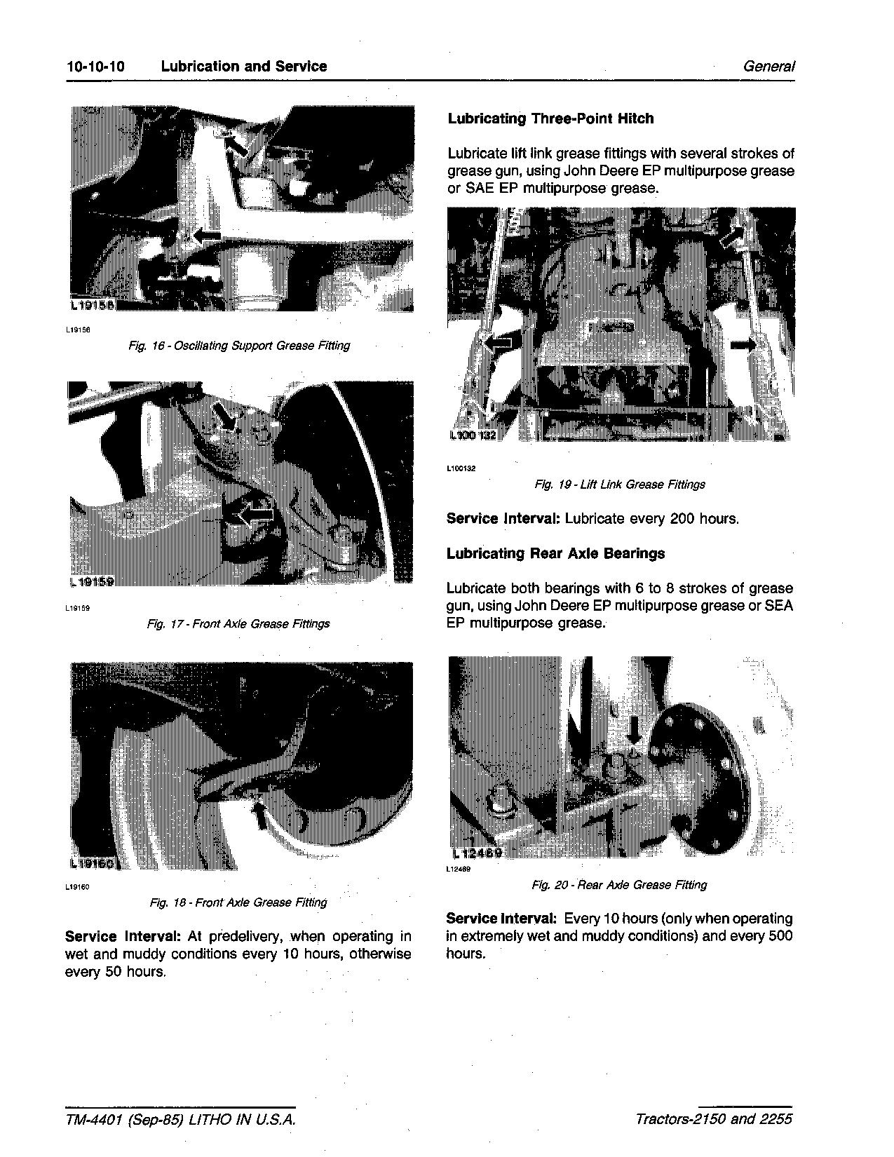 John Deere 2150 2255 Tractors Technical Manual TM4401 (2)
