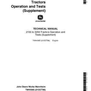 John Deere 2155 2355 2355N 2555 2755 2855 2855N 2955 3155 Tractors Diagnostic Manual TM4436 (1)