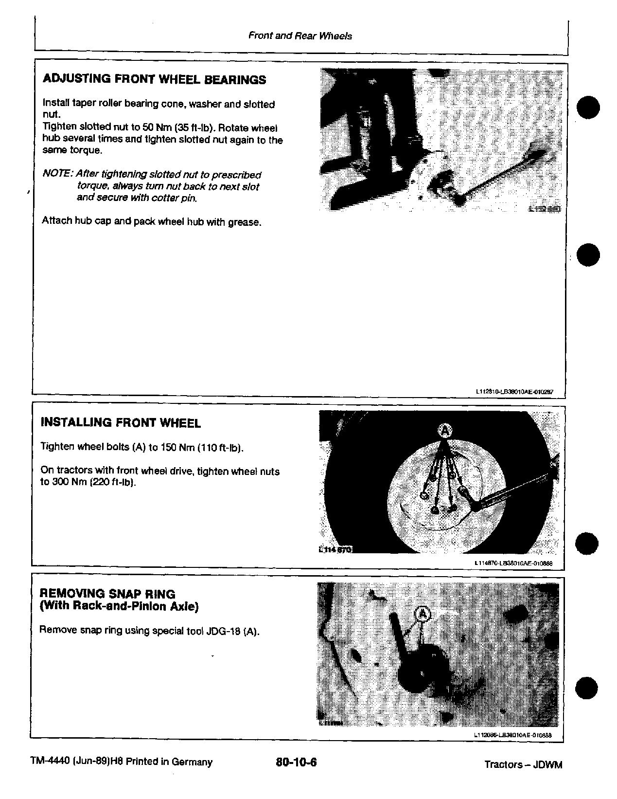 John Deere 2250 2450 2650 2650N 2850 Tractors Technical manual TM4440 (4)