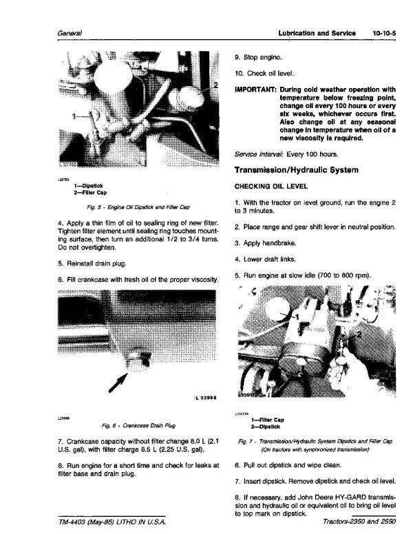 John Deere 2350 2550 Utility Tractors Technical Manual TM4403 John Deere 2350 2550 Utility Tractors Technical Manual Tm4403 (2)