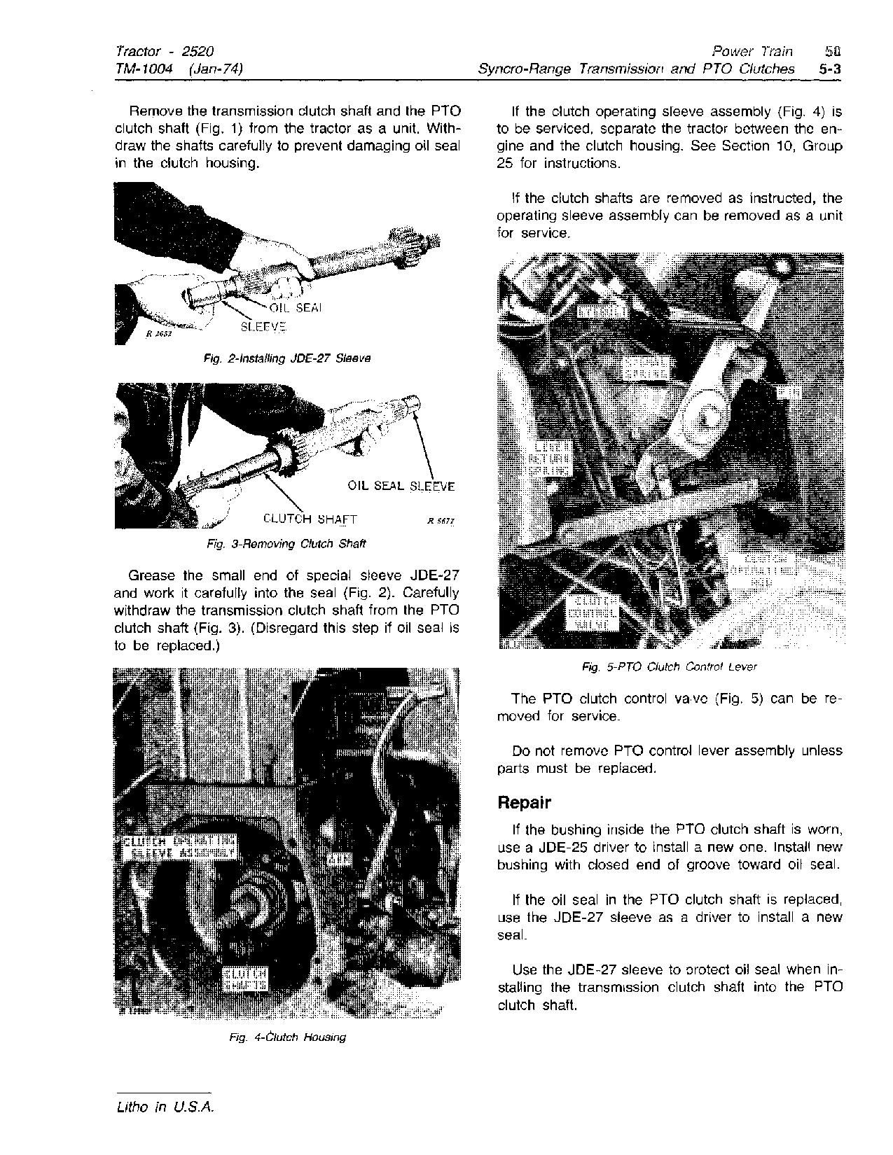 John Deere 2520 Tractors Technical Manual TM1004 (4)