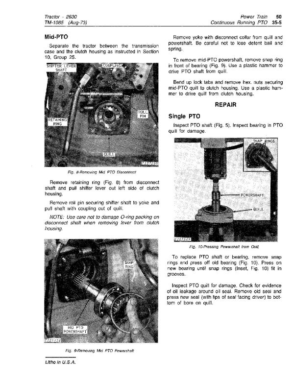 John Deere 2630 Utility Tractors Technical Manual Tm1085 (4)