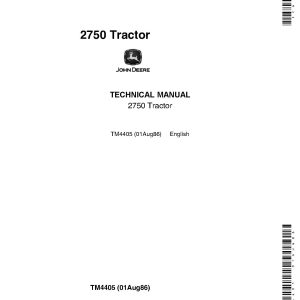 John Deere 2750 Tractors Technical Manual TM4405 (1)