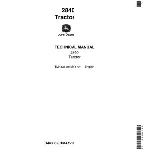 John Deere 2840 Utility Tractors Technical Manual TM4336 (1)