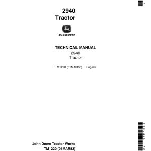 John Deere 2940 Tractors Technical Manual TM1220 (1)