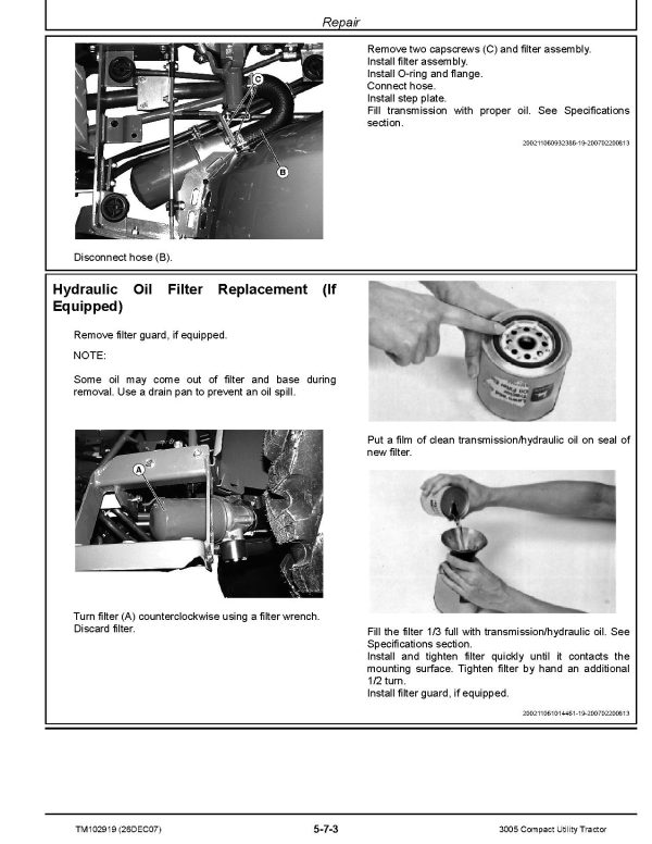 John Deere 3005 Compact Utility Tractors Technical Manual Tm102919 (4)