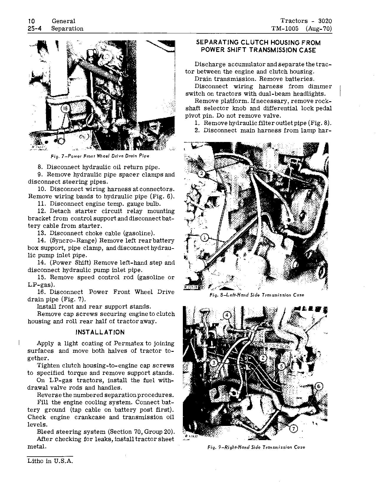 John Deere 3020 Tractors Technical Manual TM1005 (2)