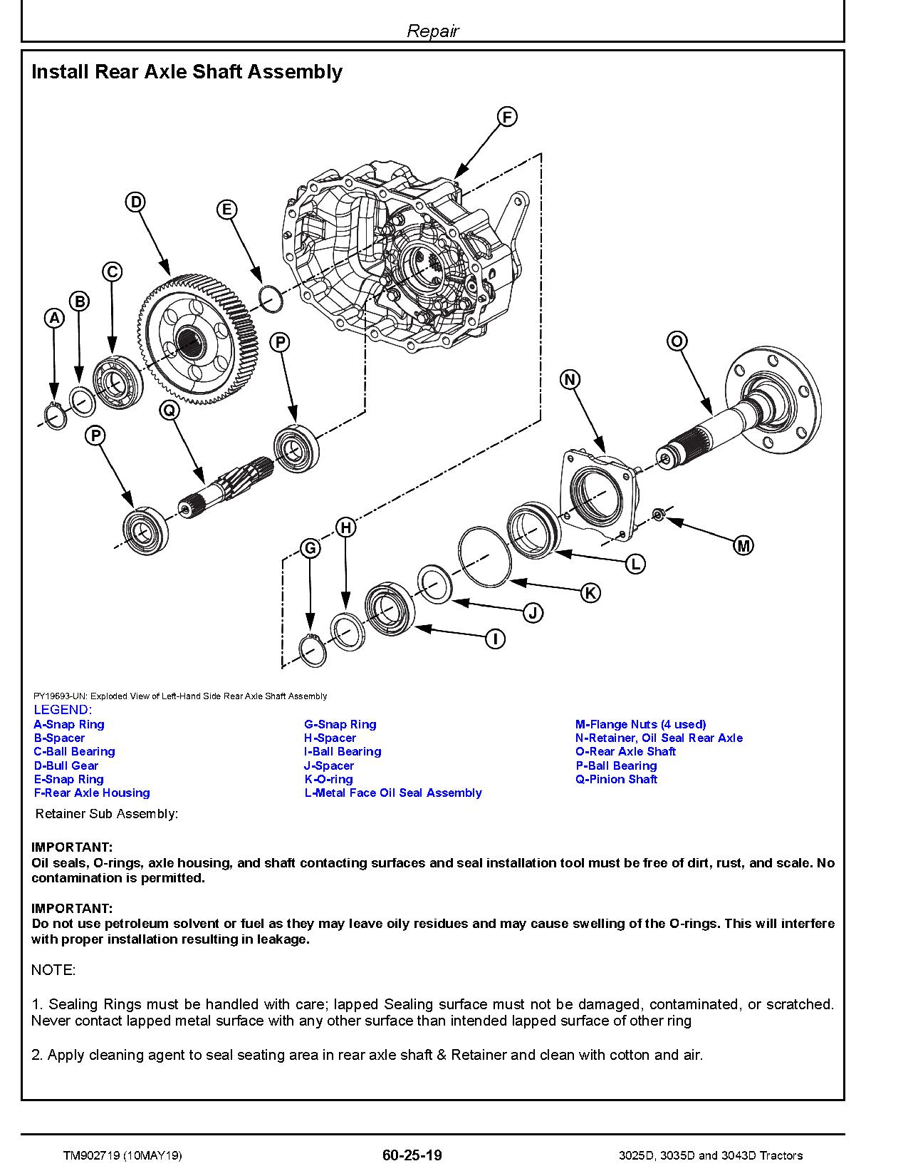 John Deere 3025D 3035D 3043D Tractors North American Technical Manual TM902719 (3)
