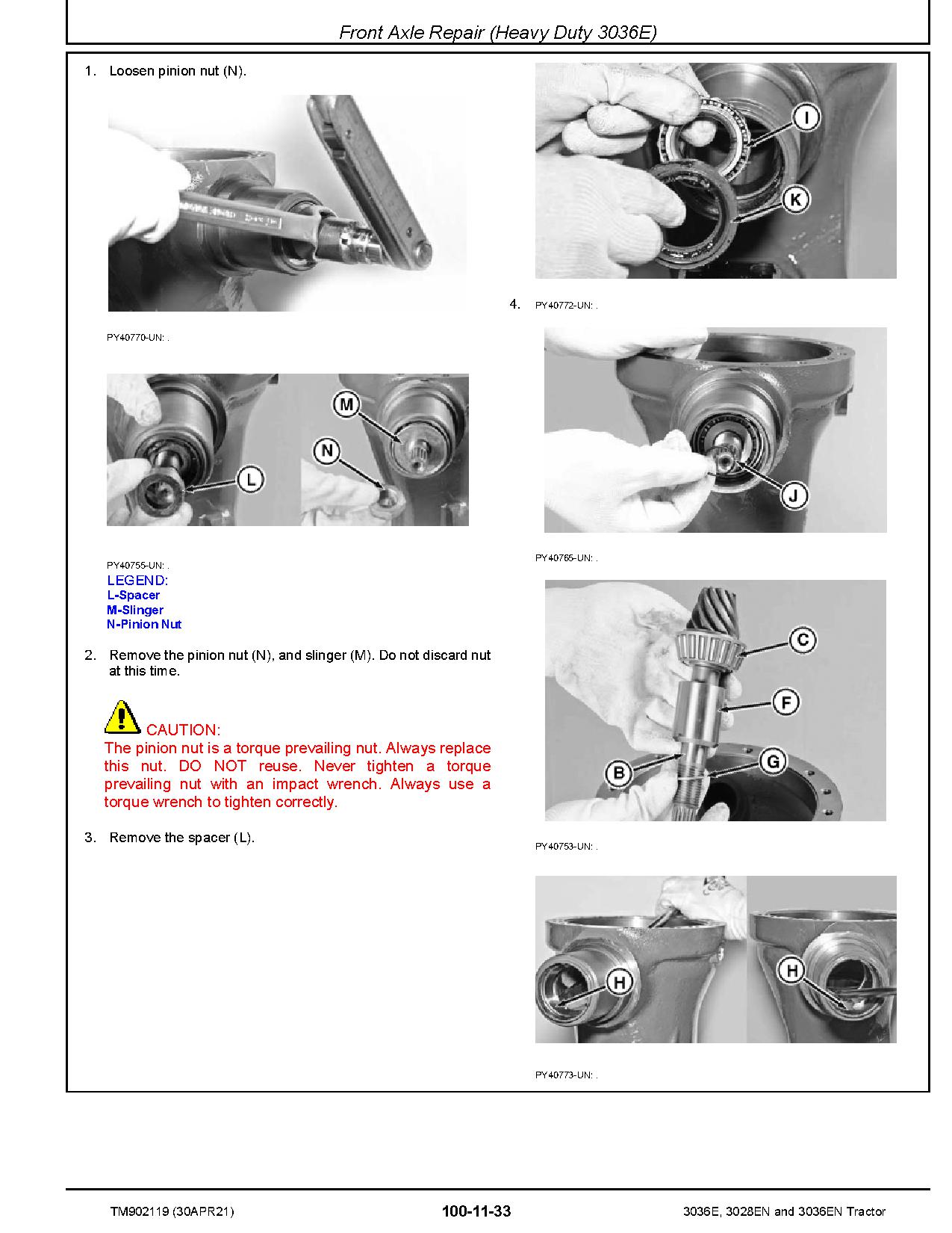John Deere 3028EN 3036E 3036EN Tractors Repair Manual TM902119 (4)
