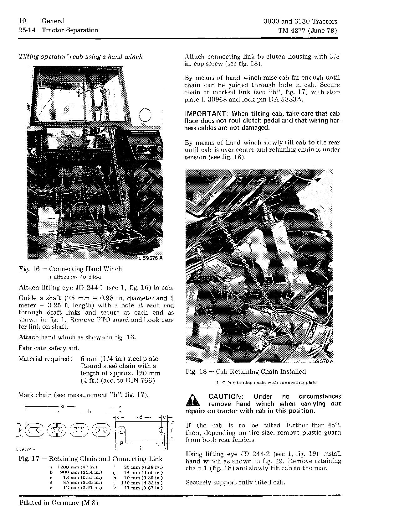 John Deere 3030 3130 Tractors Technical Manual TM4277 (2)